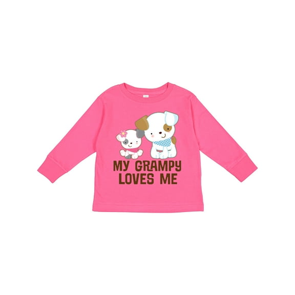 Inktastic My Grampy Loves Me Girls Girls Long Sleeve Toddler T-Shirt