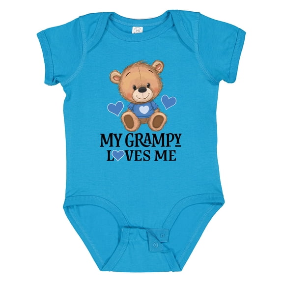 Inktastic My Grampy Loves Me Grandson Bear Boys Baby Bodysuit