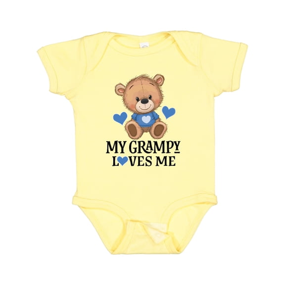 Inktastic My Grampy Loves Me Grandson Bear Boys Baby Bodysuit