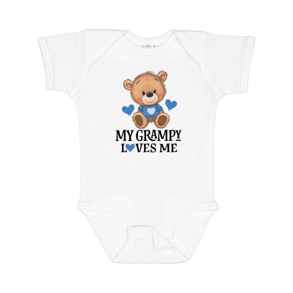 Inktastic My Grampy Loves Me Grandson Bear Boys Baby Bodysuit