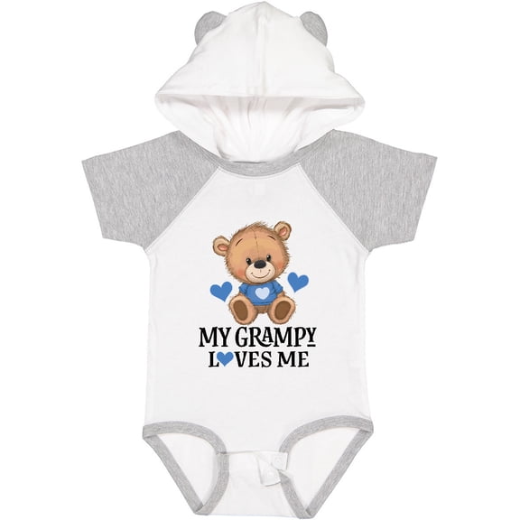 Inktastic My Grampy Loves Me Grandson Bear Boys Baby Bodysuit