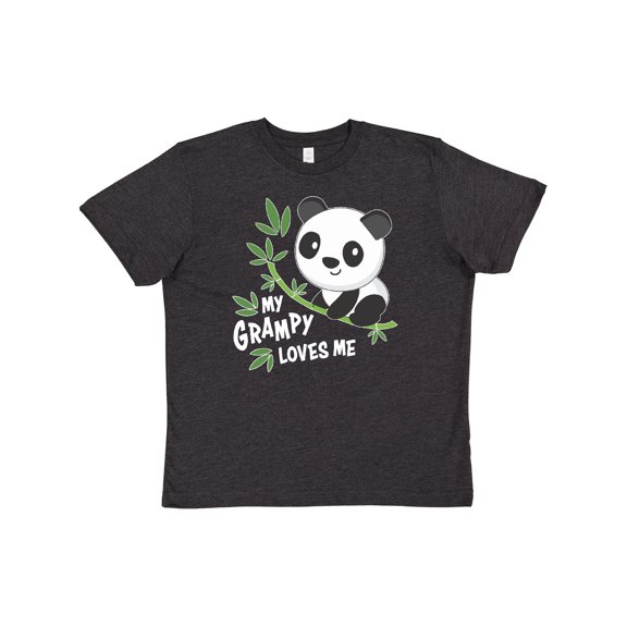 Inktastic My Grampy Loves Me- cute panda Youth T-Shirt