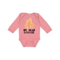 thumbnail image 1 of Inktastic My Gran Loves Me Giraffe Girls Long Sleeve Baby Bodysuit, 1 of 5