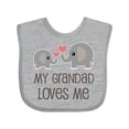 thumbnail image 1 of Inktastic My Grandad Loves Me Boys or Girls Baby Bib, 1 of 4
