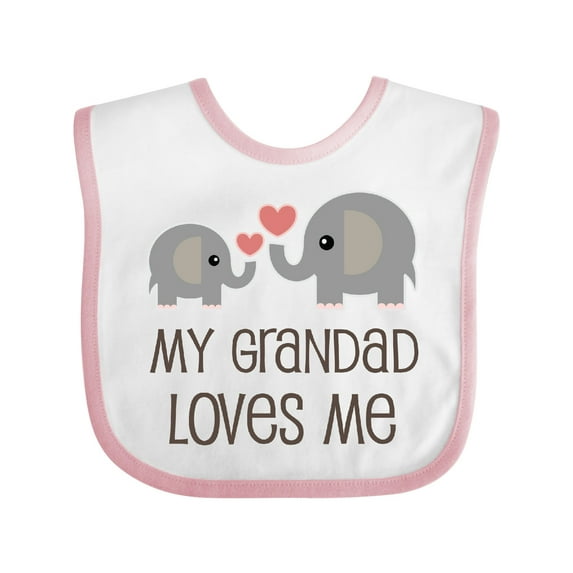 Inktastic My Grandad Loves Me Boys or Girls Baby Bib