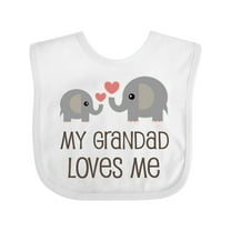 Inktastic My Grandad Loves Me Boys or Girls Baby Bib