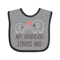 Inktastic My Grandad Loves Me Boys or Girls Baby Bib