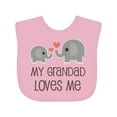 thumbnail image 1 of Inktastic My Grandad Loves Me Boys or Girls Baby Bib, 1 of 4