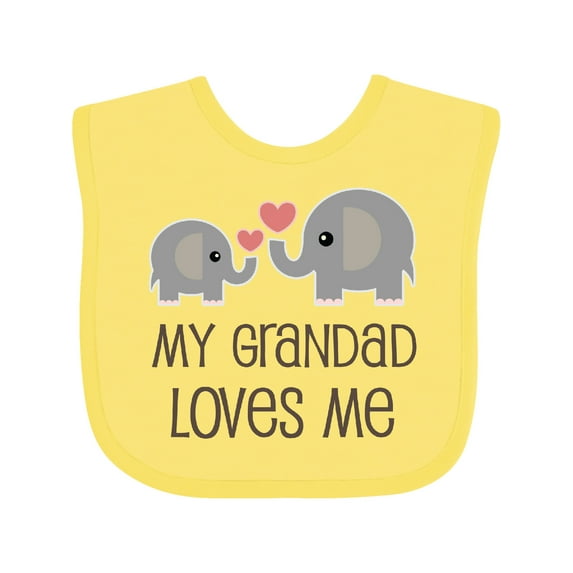 Inktastic My Grandad Loves Me Boys or Girls Baby Bib