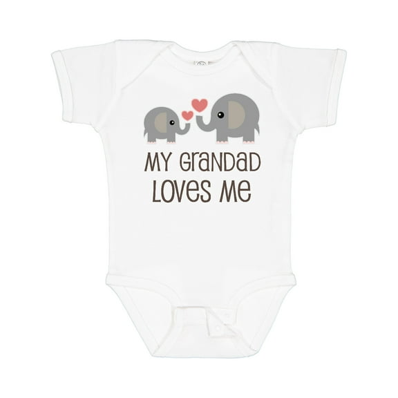 Inktastic My Grandad Loves Me Boys or Girls Baby Bodysuit