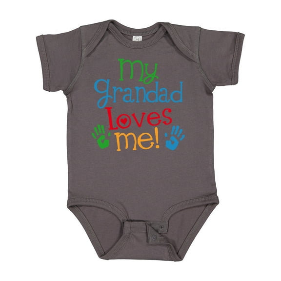 Inktastic My Grandad Loves Me Boys or Girls Baby Bodysuit