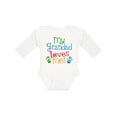 thumbnail image 1 of Inktastic My Grandad Loves Me Boys or Girls Long Sleeve Baby Bodysuit, 1 of 5