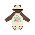 thumbnail image 1 of Inktastic My Grandad Loves Me Boys or Girls Long Sleeve Baby Bodysuit, 1 of 5