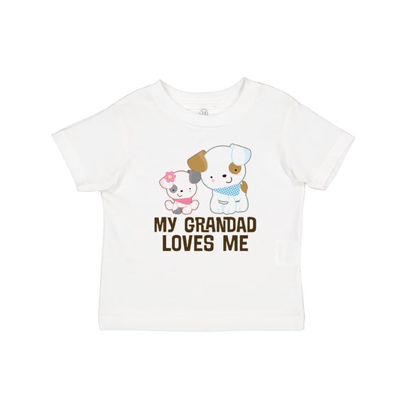 Inktastic My Grandad Loves Me Granddaughter Puppy Girls Girls Baby T-Shirt
