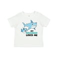 thumbnail image 1 of Inktastic My Grandad Loves Me with Cute Sharks Boys or Girls Baby T-Shirt, 1 of 5