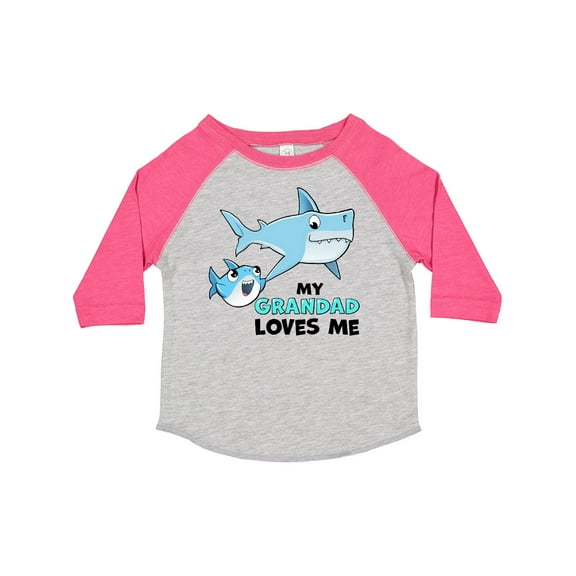 Inktastic My Grandad Loves Me with Cute Sharks Boys or Girls Toddler T-Shirt