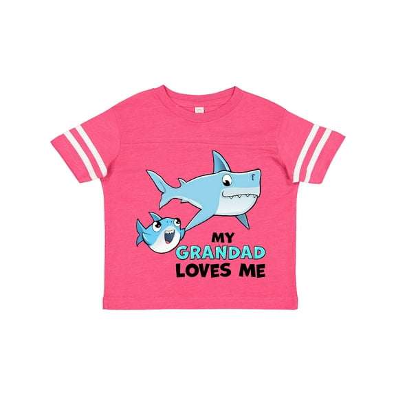 Inktastic My Grandad Loves Me with Cute Sharks Boys or Girls Toddler T-Shirt