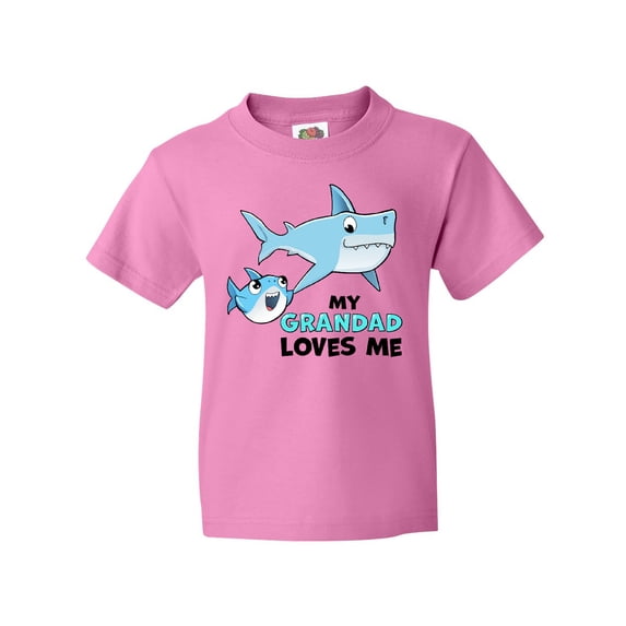 Inktastic My Grandad Loves Me with Cute Sharks Youth T-Shirt
