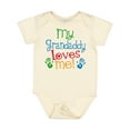 thumbnail image 1 of Inktastic My Grandaddy Loves Me Boys or Girls Baby Bodysuit, 1 of 5