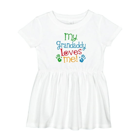 Inktastic My Grandaddy Loves Me Girls Baby Dress