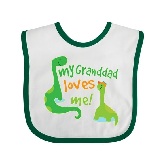 Inktastic My Granddad Loves Me Baby Boys Baby Bib