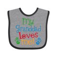thumbnail image 1 of Inktastic My Granddad Loves Me Boys or Girls Baby Bib, 1 of 4
