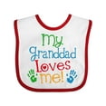 thumbnail image 1 of Inktastic My Granddad Loves Me Boys or Girls Baby Bib, 1 of 4
