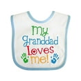 thumbnail image 1 of Inktastic My Granddad Loves Me Boys or Girls Baby Bib, 1 of 4