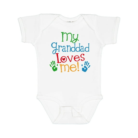 Inktastic My Granddad Loves Me Boys or Girls Baby Bodysuit