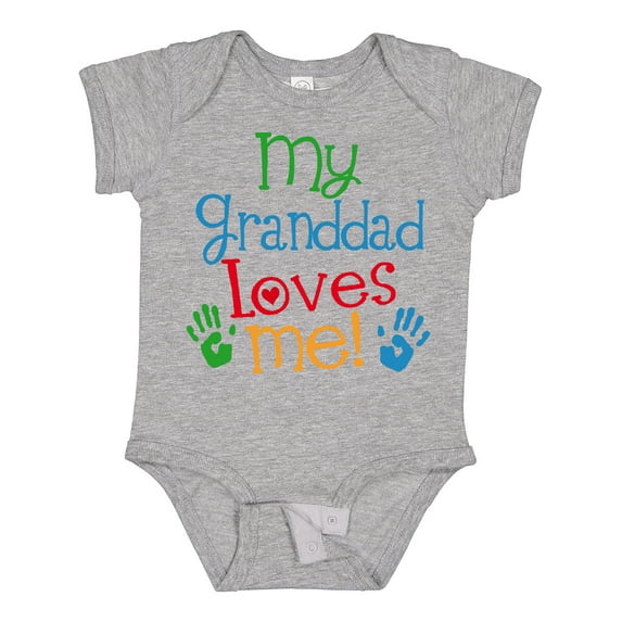 Inktastic My Granddad Loves Me Boys or Girls Baby Bodysuit