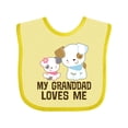 thumbnail image 1 of Inktastic My Granddad Loves Me Granddaughter Girls Girls Baby Bib, 1 of 4