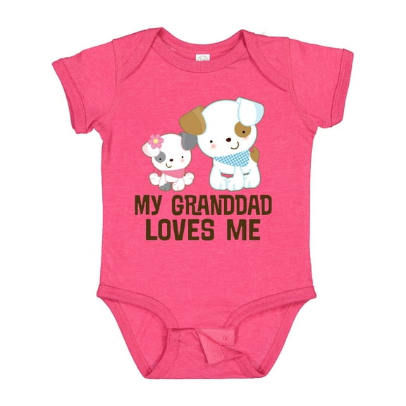 Inktastic My Granddad Loves Me Granddaughter Girls Girls Baby Bodysuit