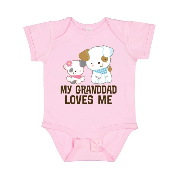 Inktastic My Granddad Loves Me Granddaughter Girls Girls Baby Bodysuit