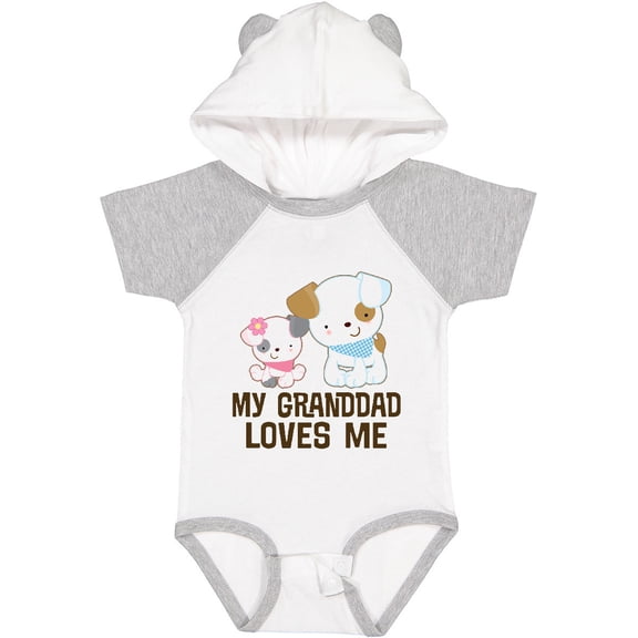 Inktastic My Granddad Loves Me Granddaughter Girls Girls Baby Bodysuit