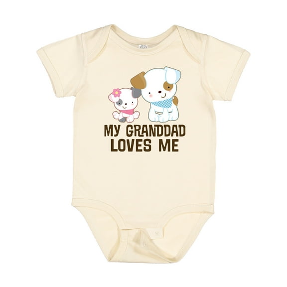 Inktastic My Granddad Loves Me Granddaughter Girls Girls Baby Bodysuit