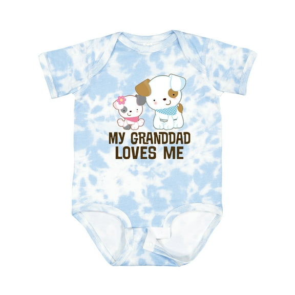 Inktastic My Granddad Loves Me Granddaughter Girls Girls Baby Bodysuit