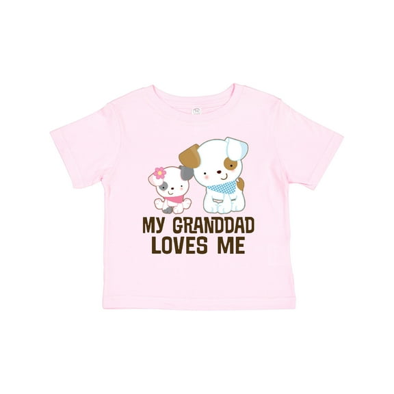 Inktastic My Granddad Loves Me Granddaughter Girls Girls Toddler T-Shirt