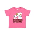 thumbnail image 1 of Inktastic My Granddad Loves Me Granddaughter Girls Girls Toddler T-Shirt, 1 of 5
