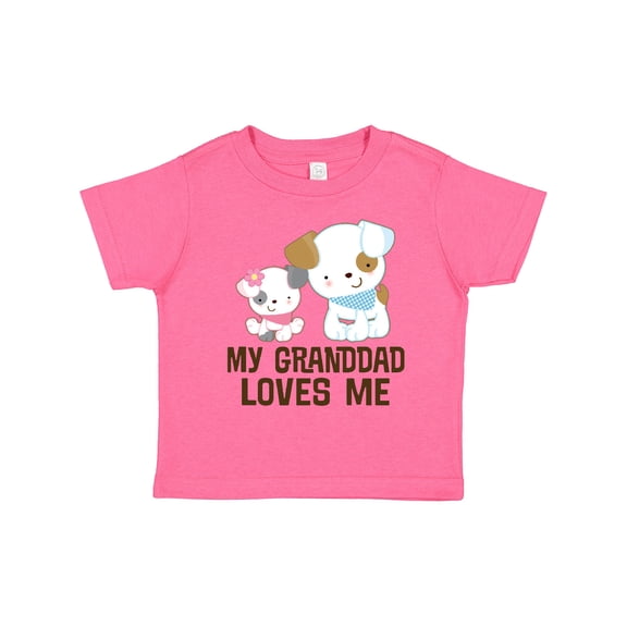 Inktastic My Granddad Loves Me Granddaughter Girls Girls Toddler T-Shirt