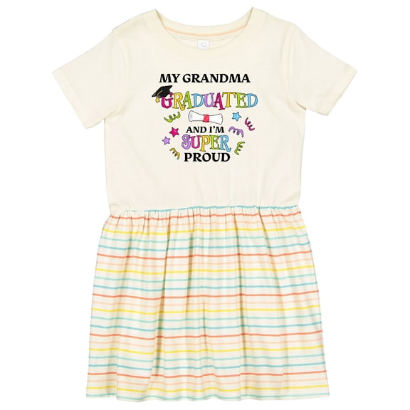 Inktastic My Grandma Graduated and I'm Super Proud Girls Toddler Dress