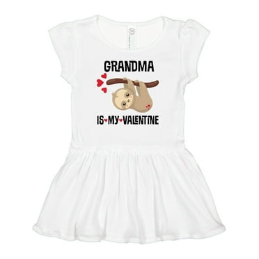 Inktastic My Grandma Is My Valentine Girls Baby Dress