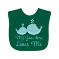 thumbnail image 1 of Inktastic My Grandma Loves Me Boys or Girls Baby Bib, 1 of 4