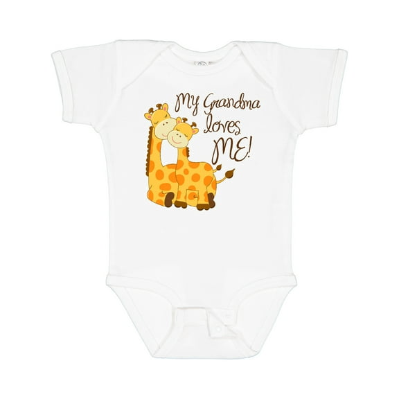 Inktastic My Grandma Loves Me Boys or Girls Baby Bodysuit