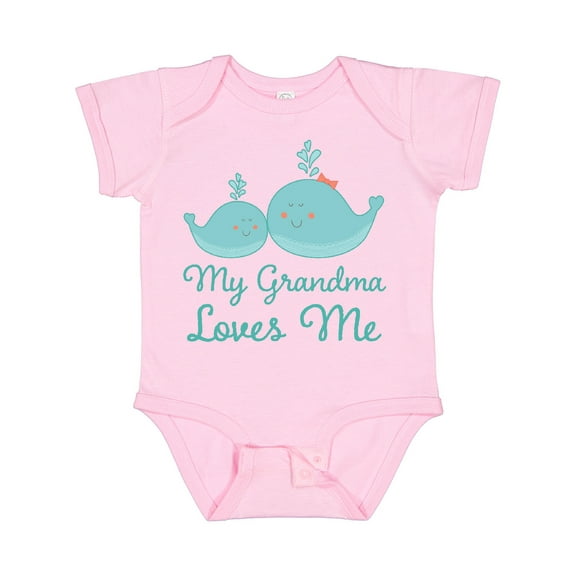 Inktastic My Grandma Loves Me Boys or Girls Baby Bodysuit