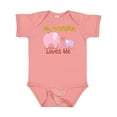 thumbnail image 1 of Inktastic My Grandma Loves Me Boys or Girls Baby Bodysuit, 1 of 5