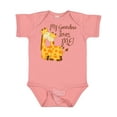 thumbnail image 1 of Inktastic My Grandma Loves Me Boys or Girls Baby Bodysuit, 1 of 5