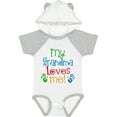 thumbnail image 1 of Inktastic My Grandma Loves Me Boys or Girls Baby Bodysuit, 1 of 5