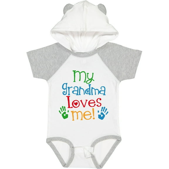 Inktastic My Grandma Loves Me Boys or Girls Baby Bodysuit
