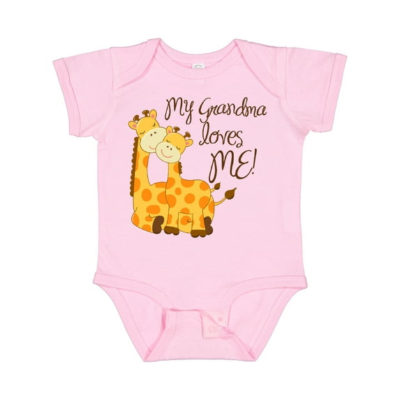 Inktastic My Grandma Loves Me Boys or Girls Baby Bodysuit