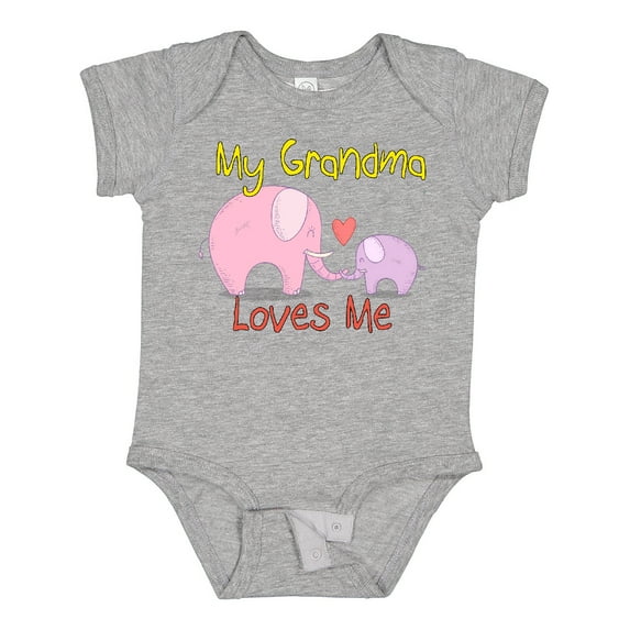 Inktastic My Grandma Loves Me Boys or Girls Baby Bodysuit
